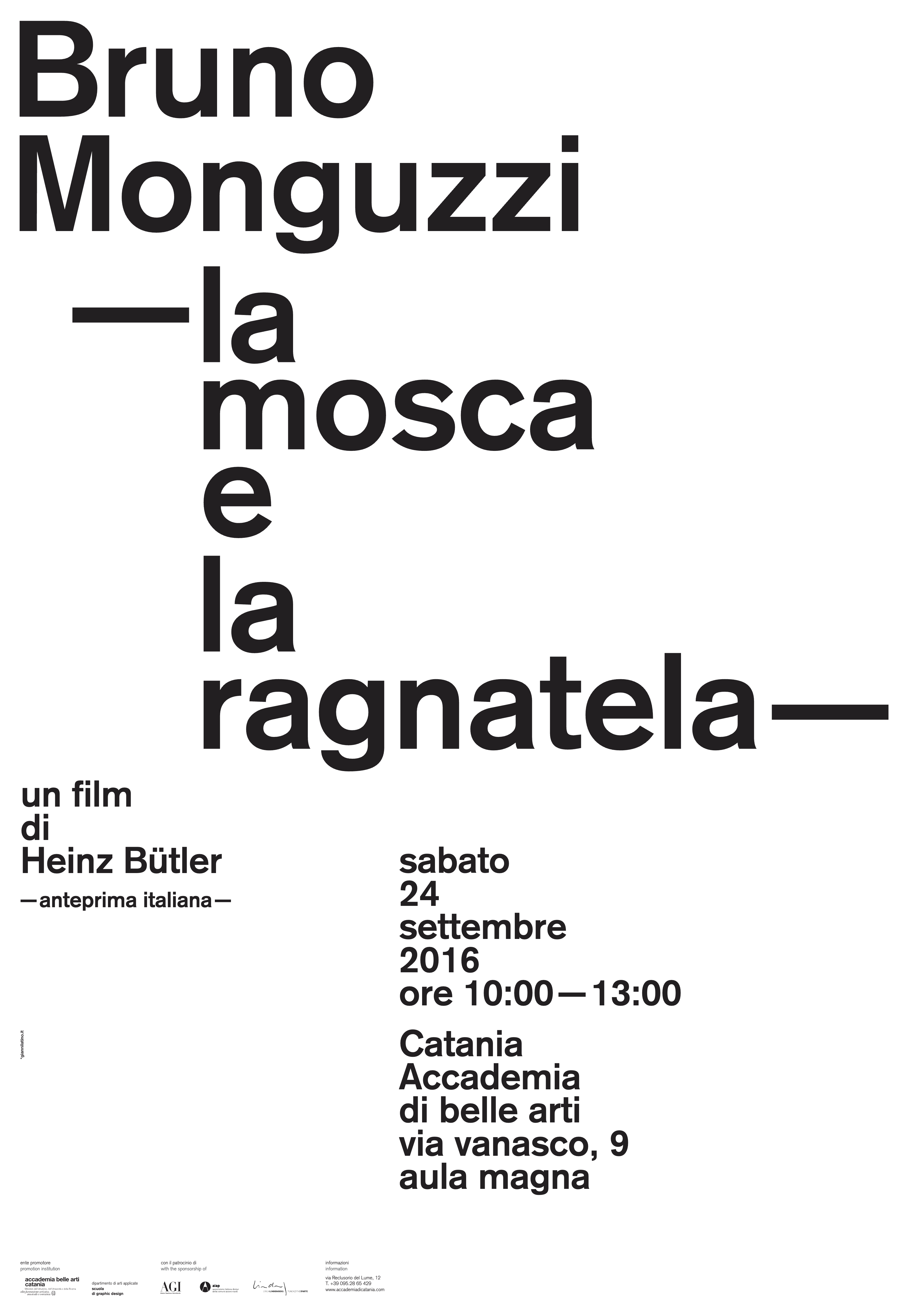Bruno Monguzzi. La mosca e la ragnatela