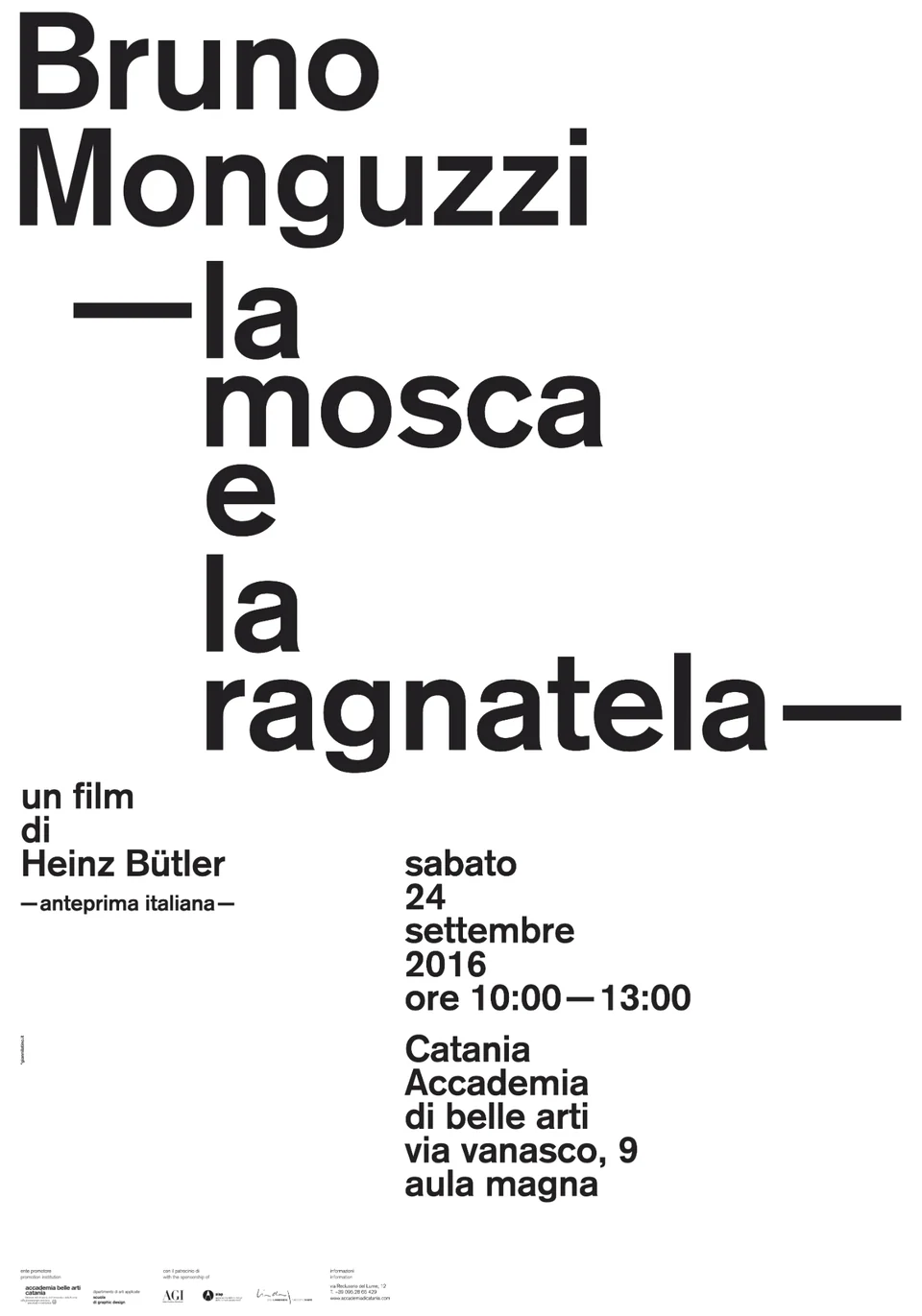 Bruno Monguzzi. La mosca e la ragnatela