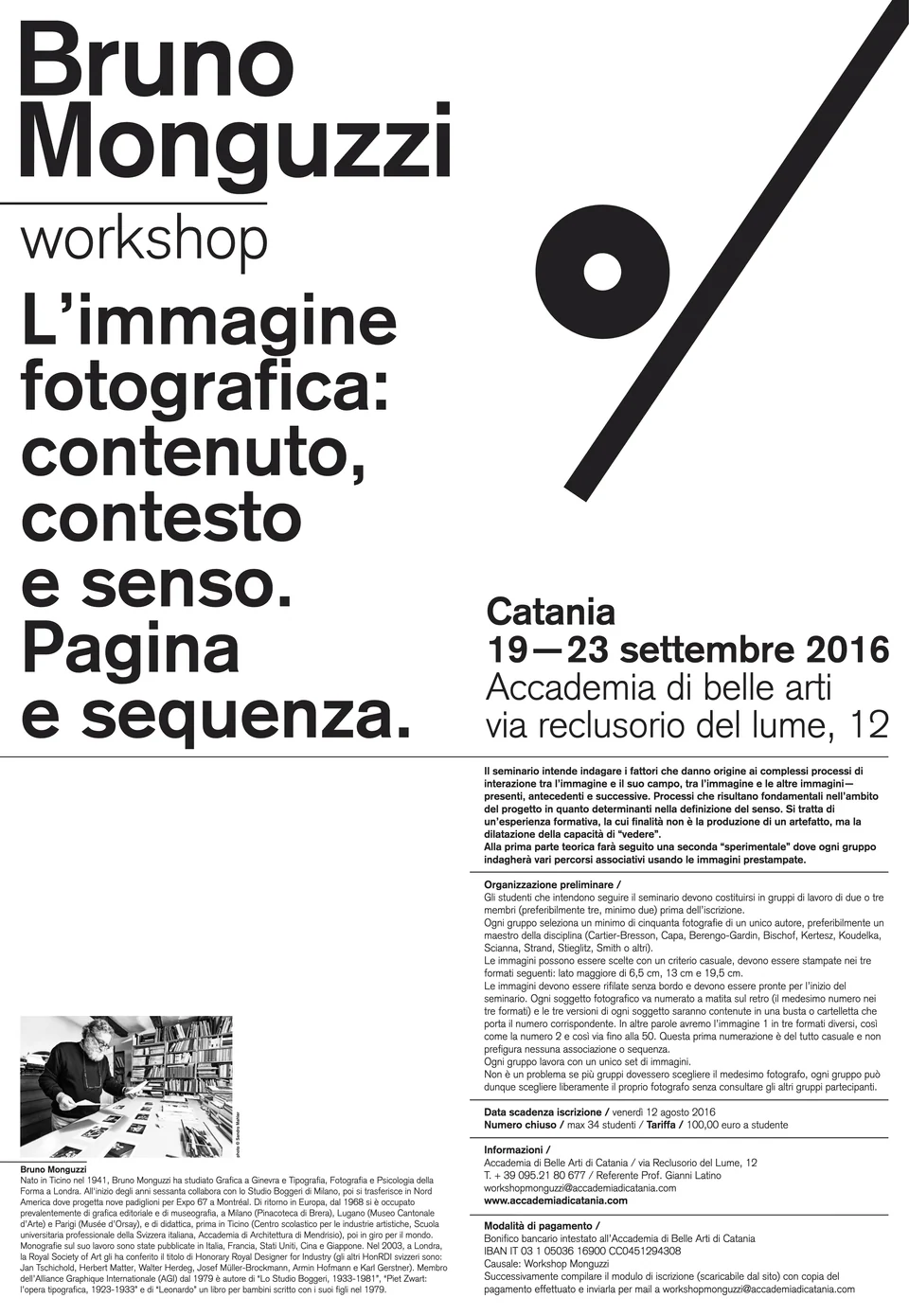 Workshop/Lectio Bruno Monguzzi