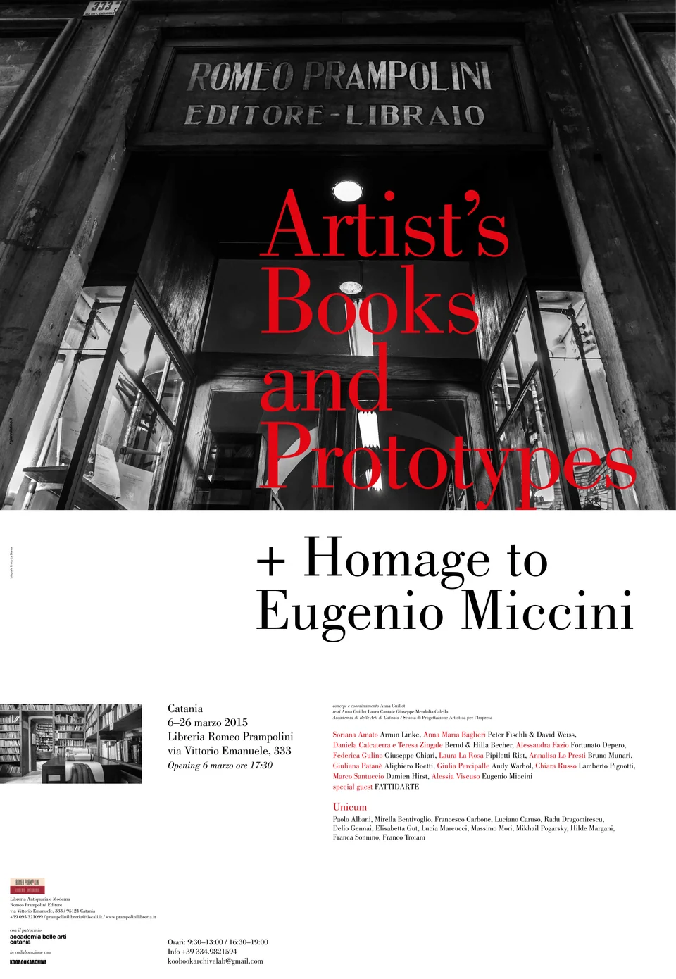 Artist’s Books and Prototypes. Homage to Eugenio Miccini